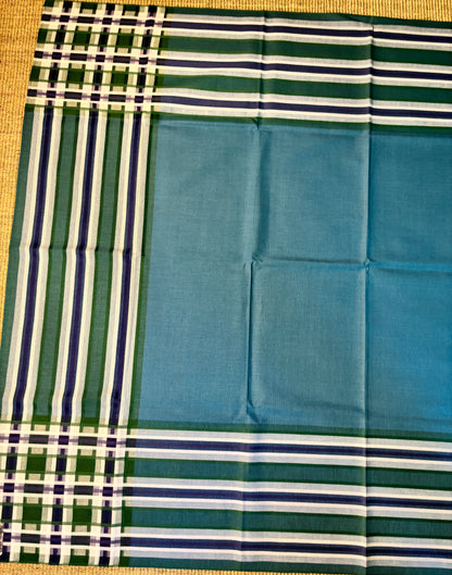 Finlayson Checkered Striped Blue Tablecloth