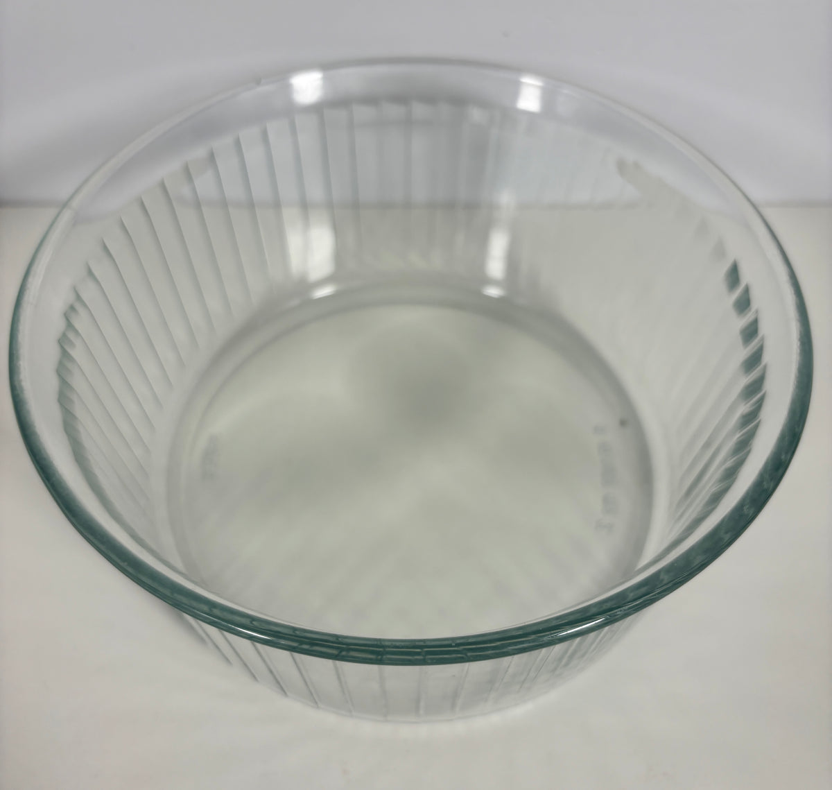Pyrex France Clear Ribbed Soufflé Dish