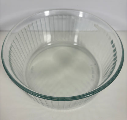 Pyrex France Clear Ribbed Soufflé Dish