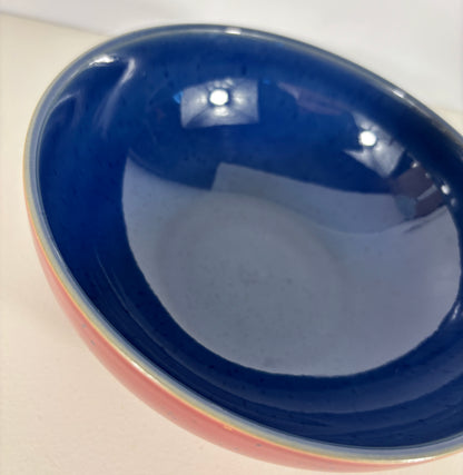 Denby Harlequin Red and Blue Soup Bowl