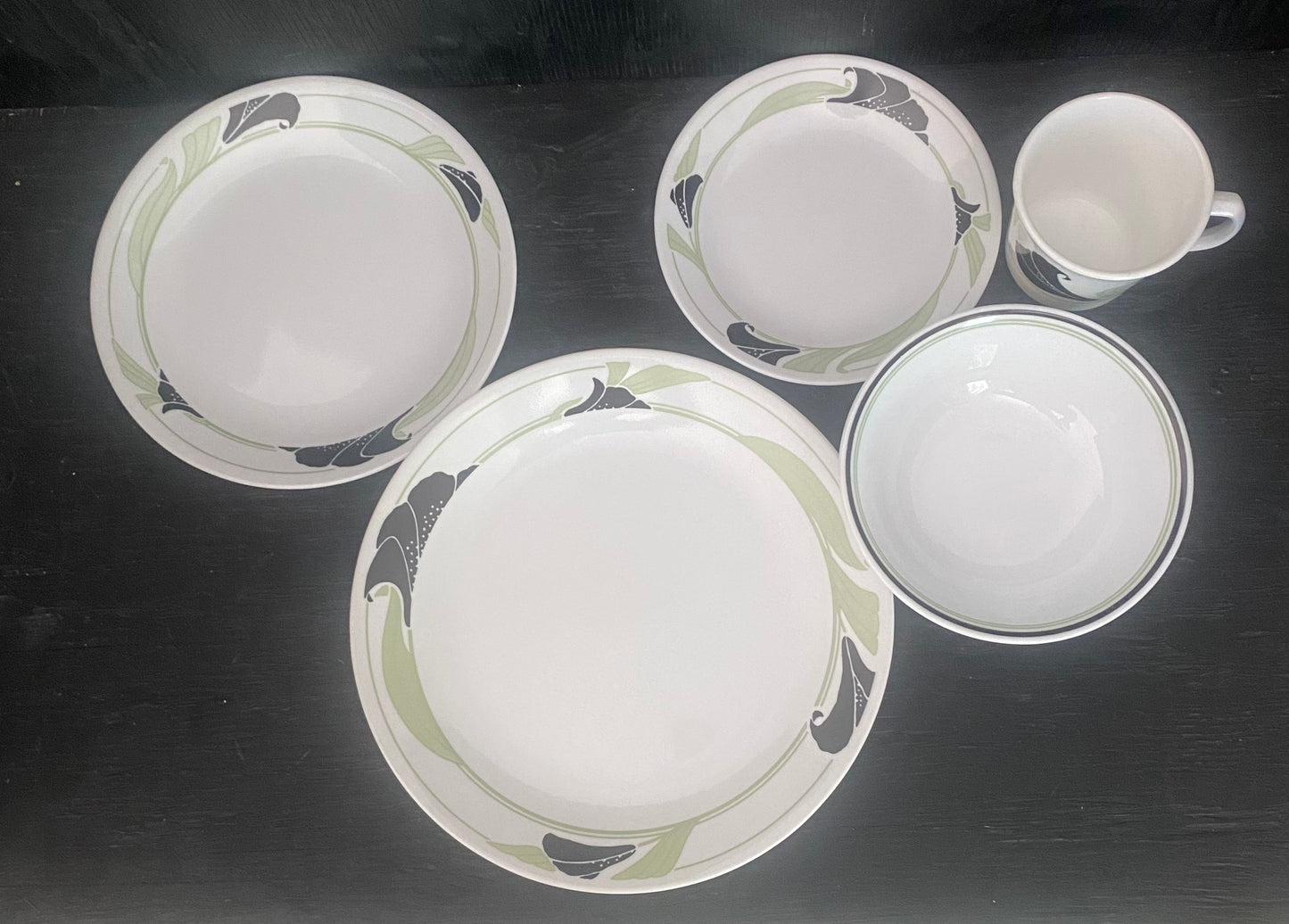 Corelle Black Orchid Set