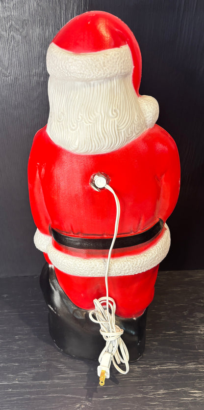 Vintage Union Products Plastic Christmas Blow Mold Santa