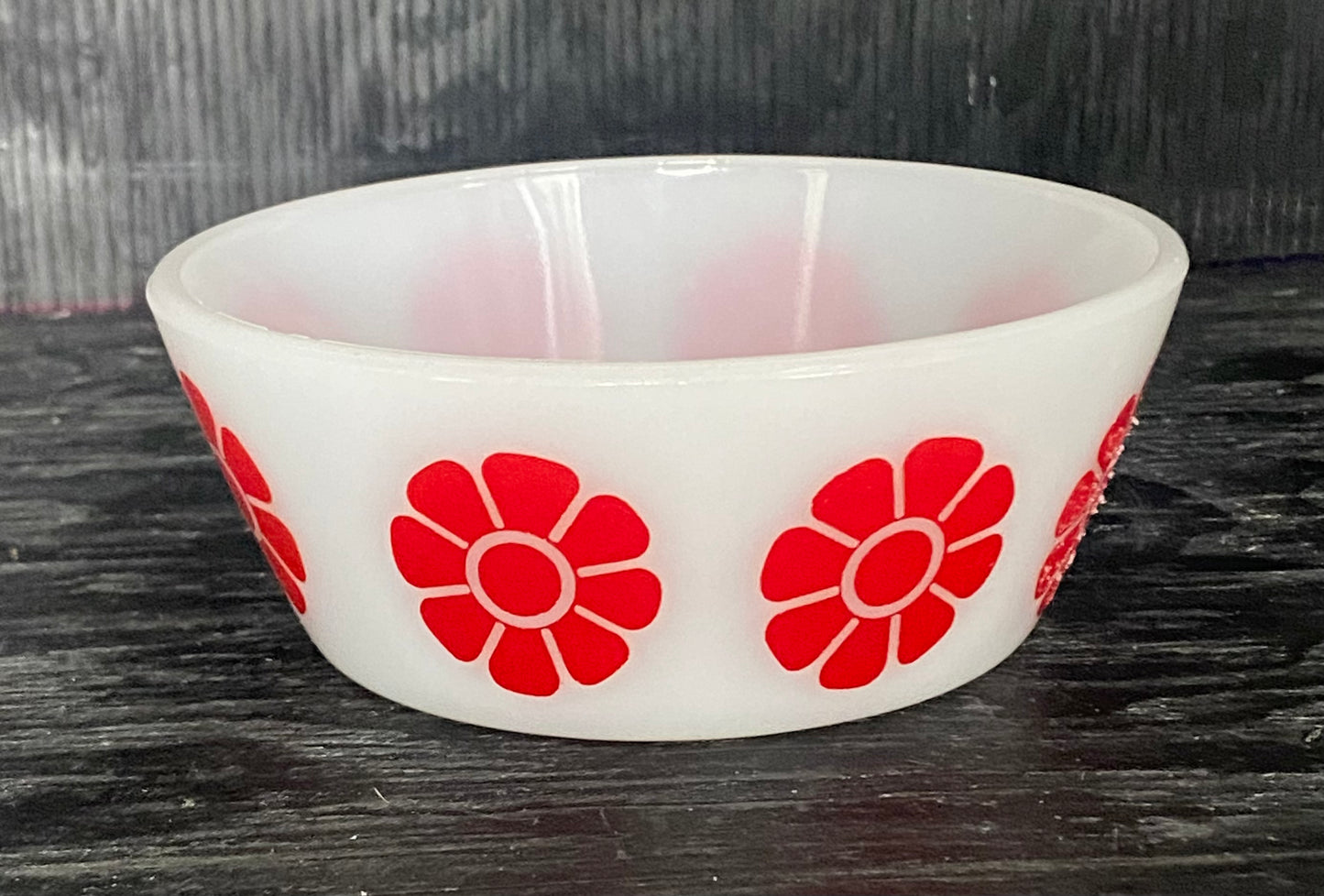 Federal Glass Red Daisy 5 Inch Mixing Bowl