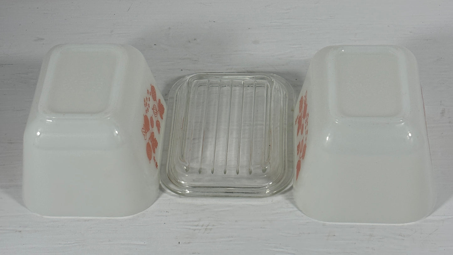 Pyrex Pink Gooseberry 1.5 Cup Refrigerator Dishes 501