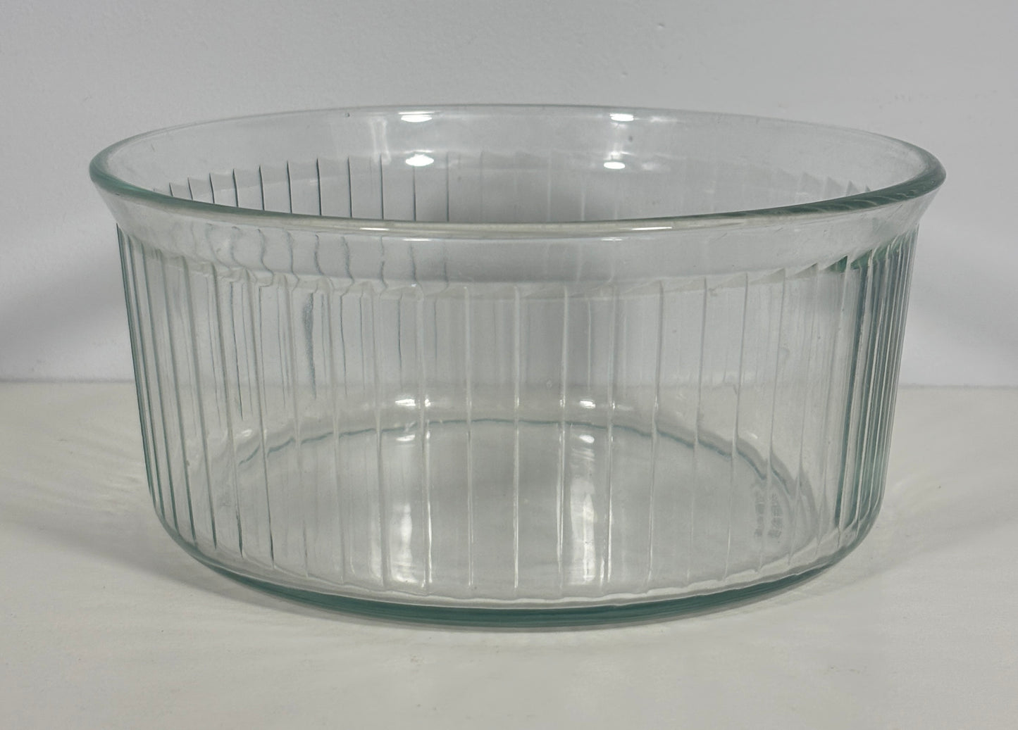 Pyrex France Clear Ribbed Soufflé Dish