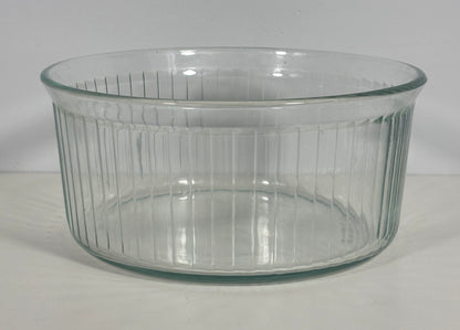 Pyrex France Clear Ribbed Soufflé Dish