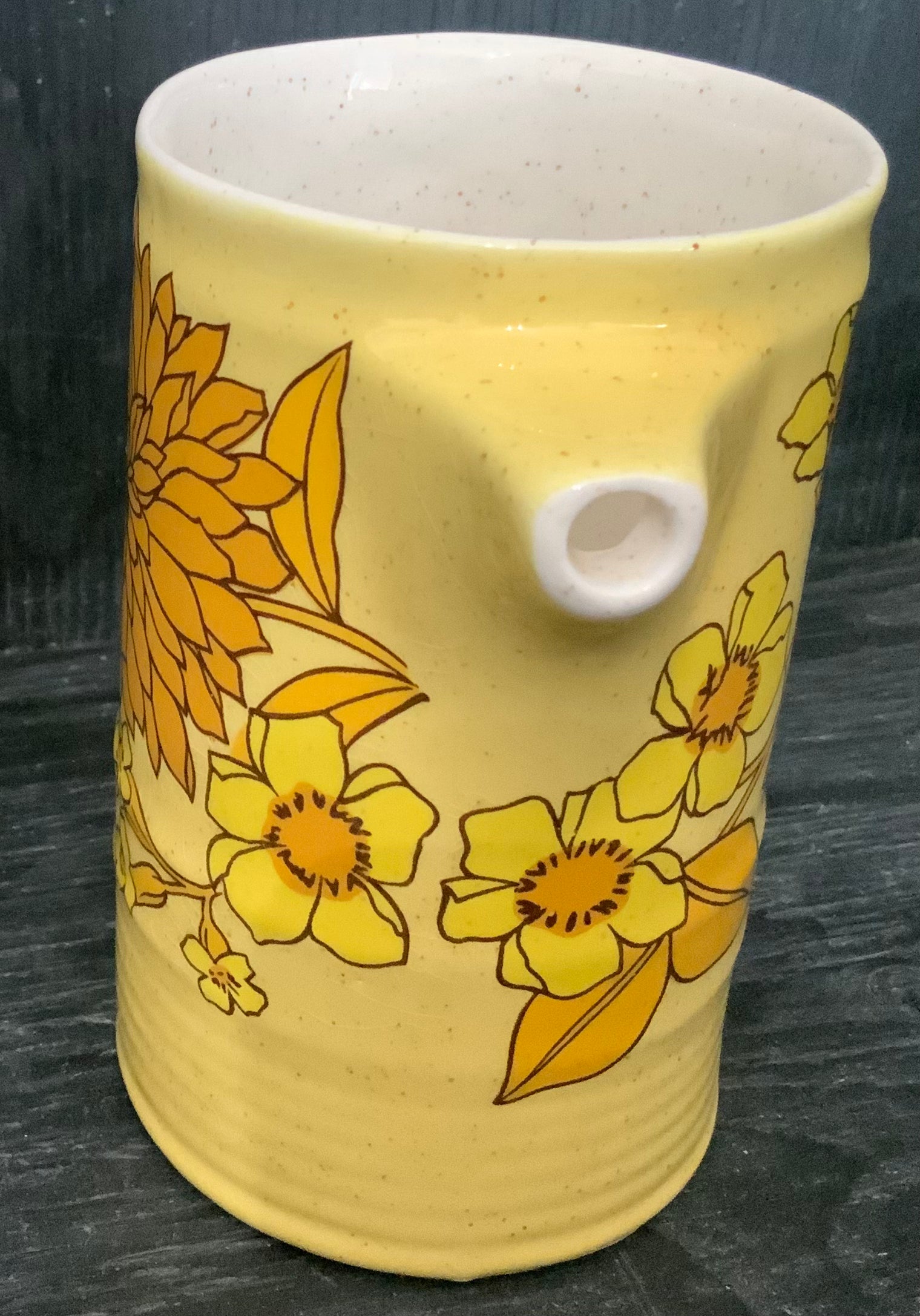 Arklow Pottery Erinstone Ireland Yellow Flower Creamer