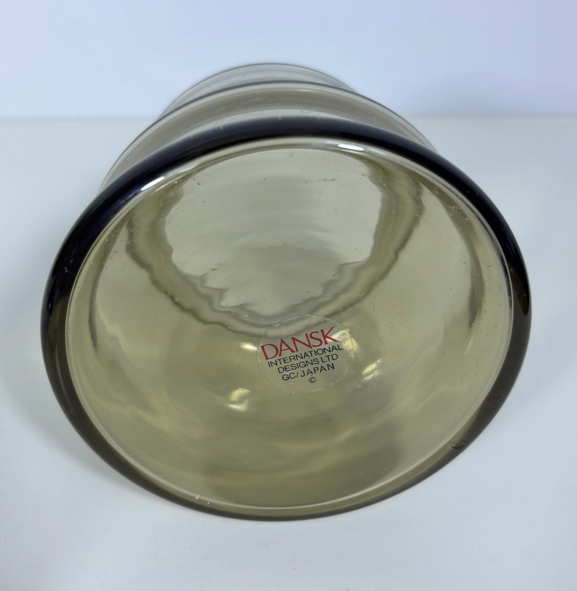 Vintage Dansk Glass Hurricane Lamp Candle Holder