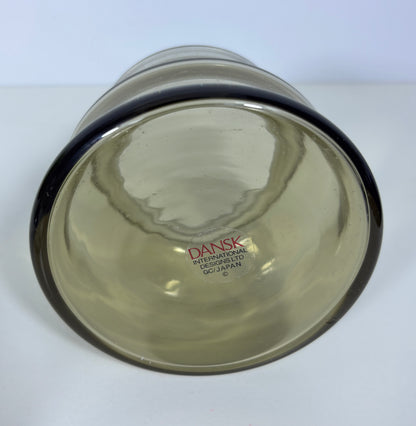 Vintage Dansk Glass Hurricane Lamp Candle Holder
