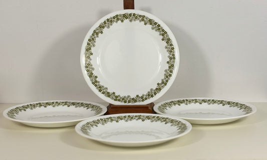 Corelle Green Crazy Daisy Spring Blossom Bread Plates Set of 4