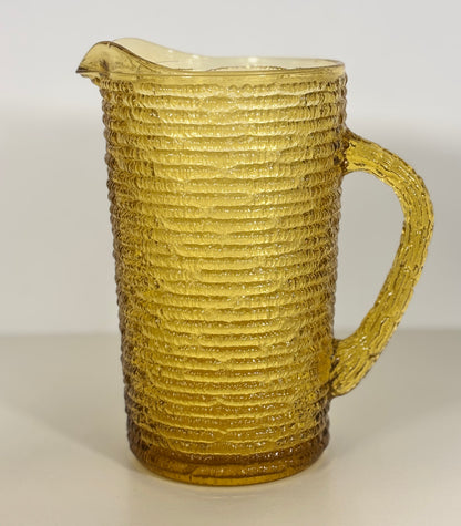Anchor Hocking Soreno Gold Glass Pitcher