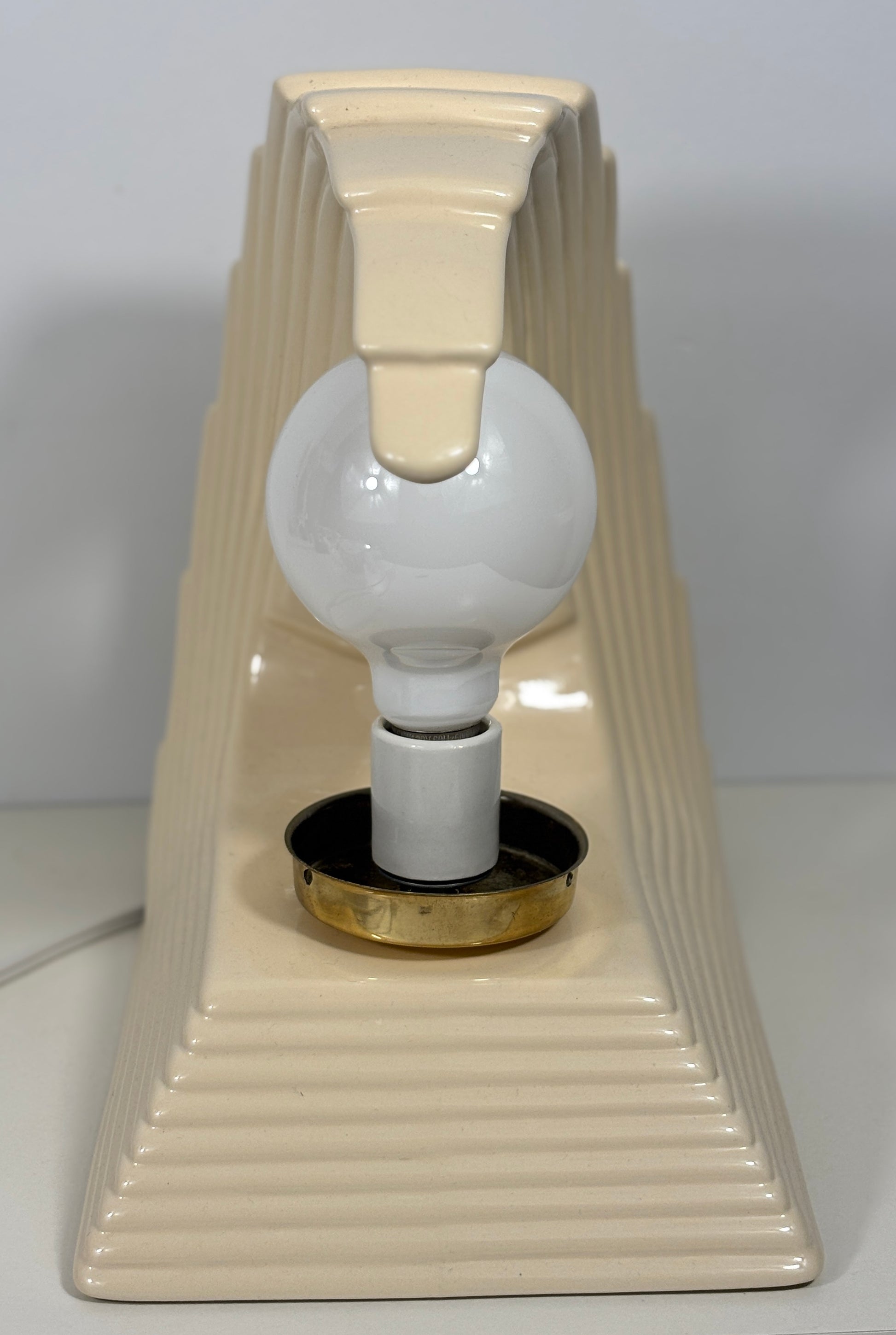 1980s Art Deco Revival Wave Lamp