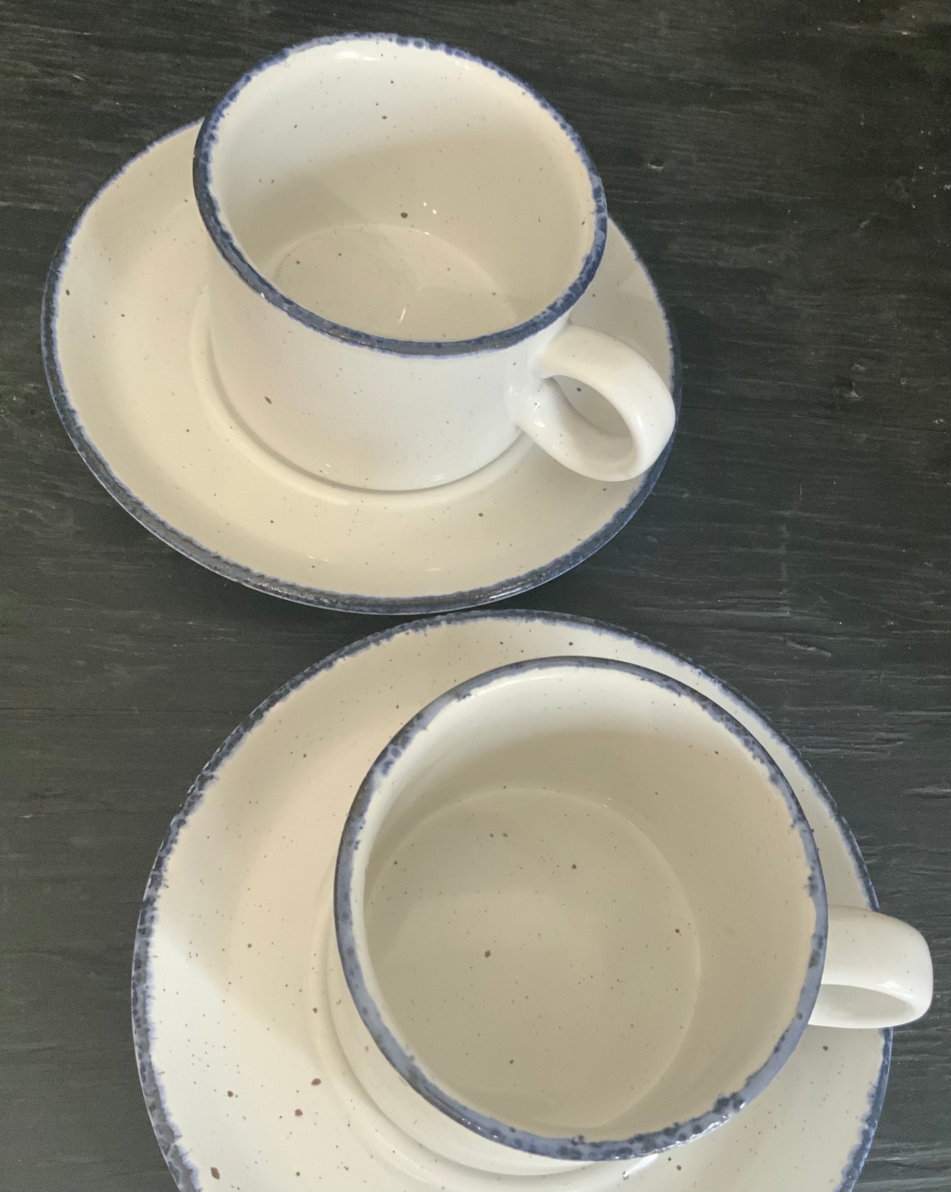 Stonehenge Midwinter Moon Indigo Tea Cups and Saucers