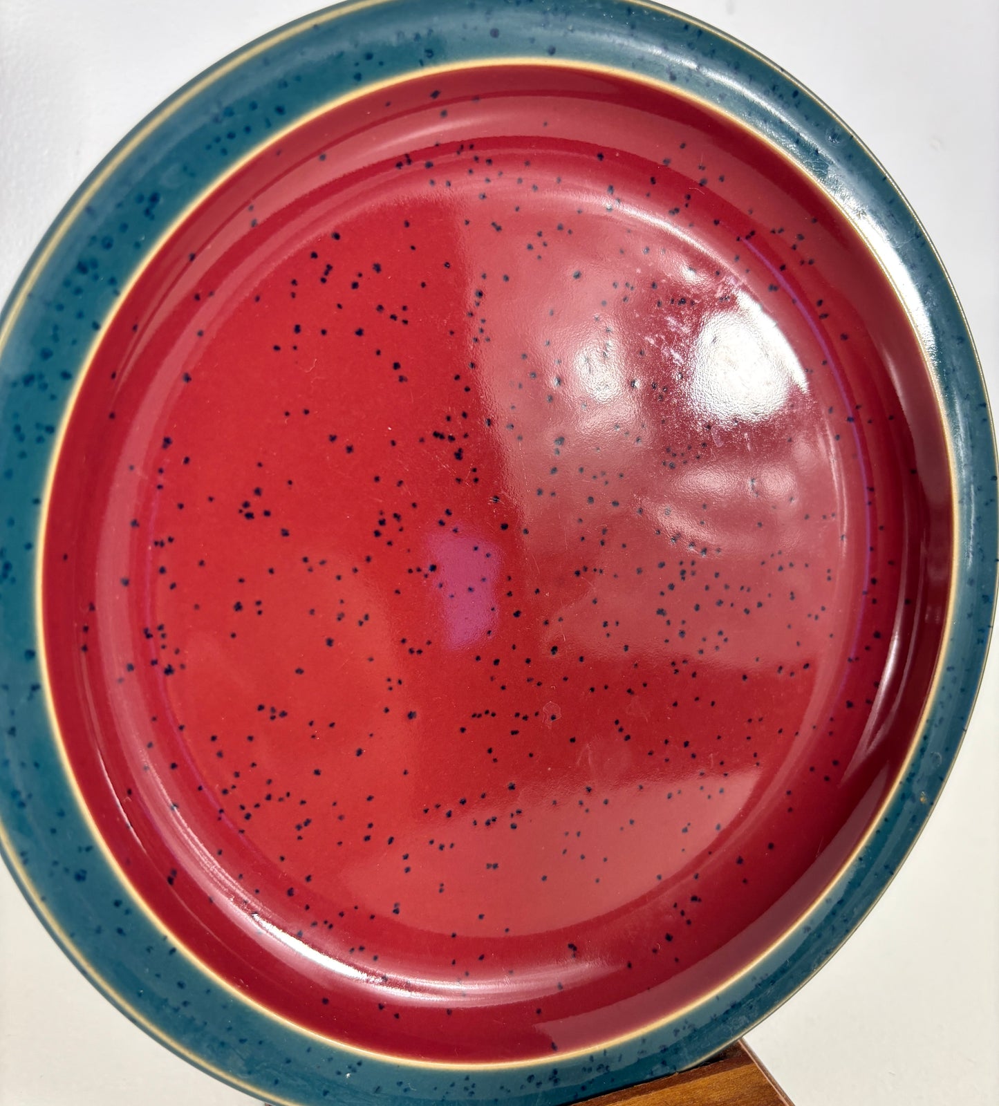 Denby Harlequin Red and Green Plate