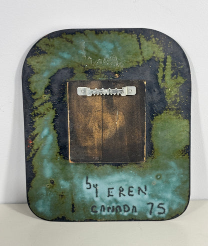 Eren Owl Copper on Enamel Wall Hanging