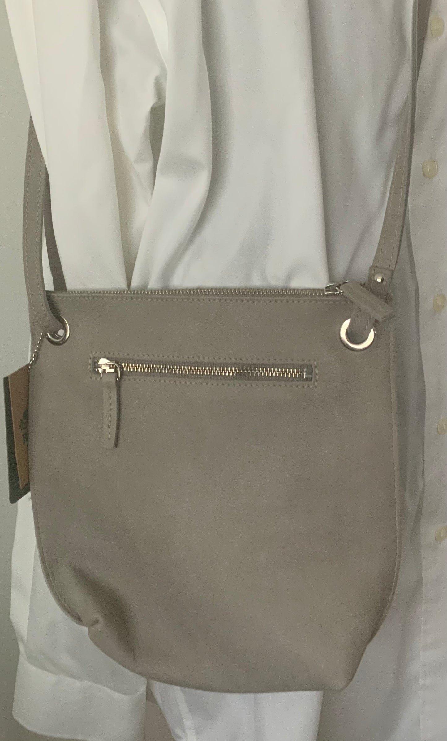 Roots Eddie Tribe Gray Suede Purse