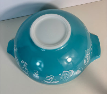 Pyrex Blue Hot Air Balloons 4 Quart Cinderella Mixing Bowl