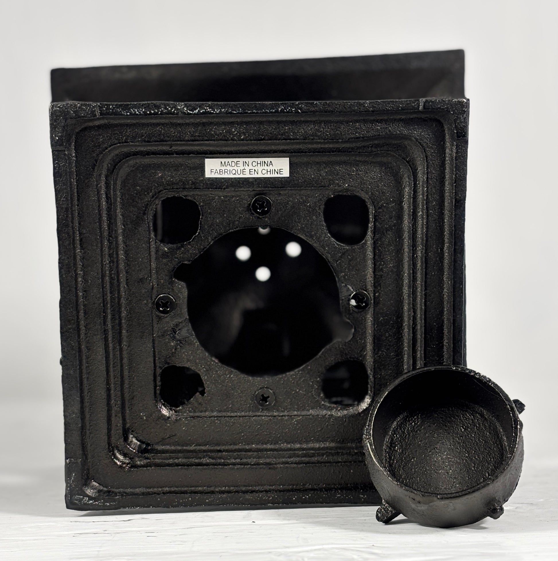 Japanese Cast Iron Pagoda Garden Lantern With Butterfly Motif