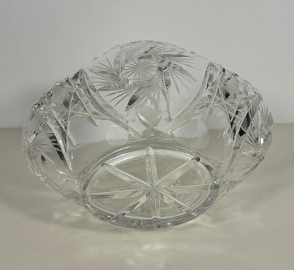 Bohemia Pinwheel Star Hand Cut Crystal Basket