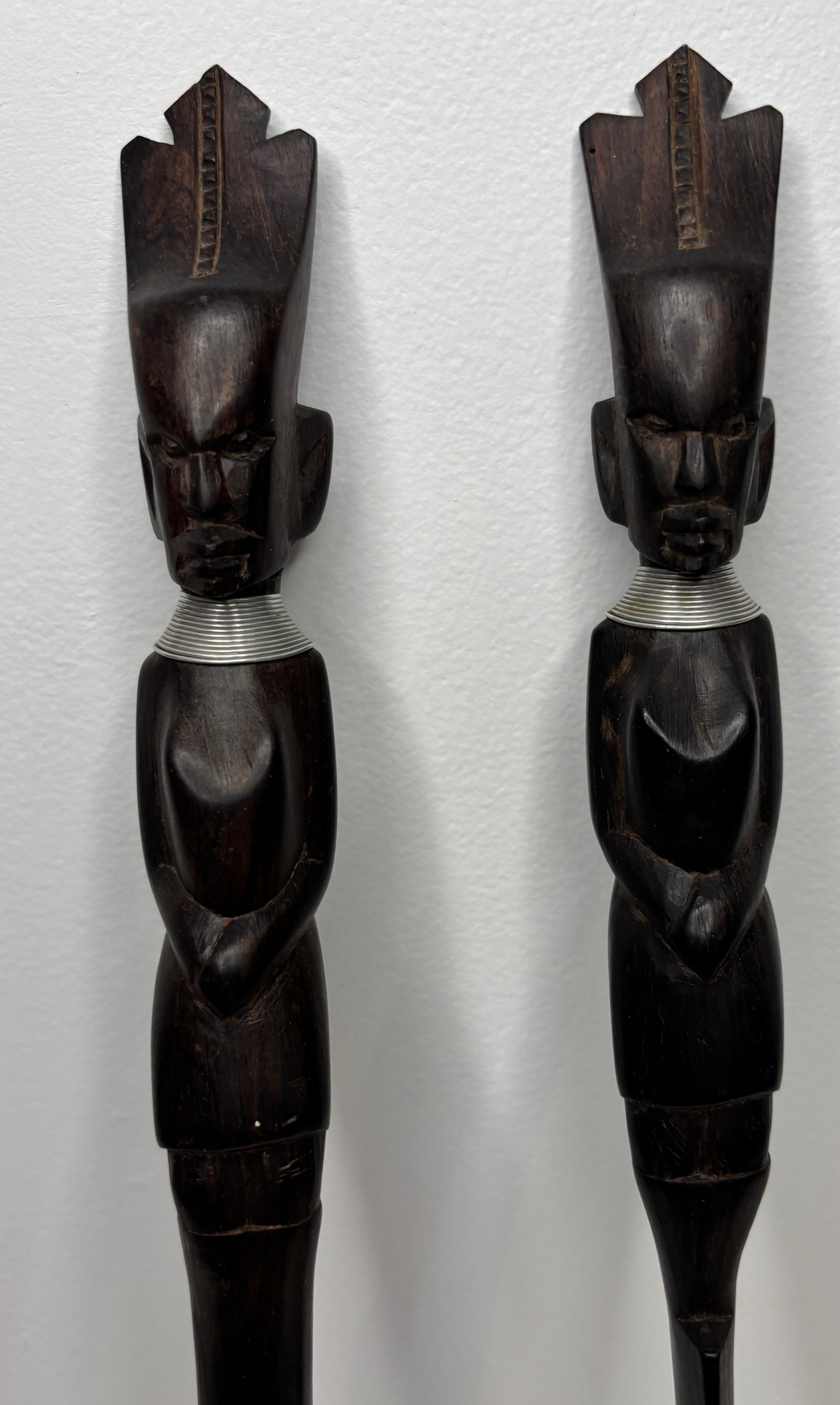 Vintage Hand Carved Wood Maasai African Tribal Fork Knife