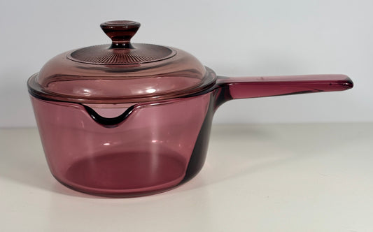 Corning Visions Cranberry 1 Litre Covered Saucepan