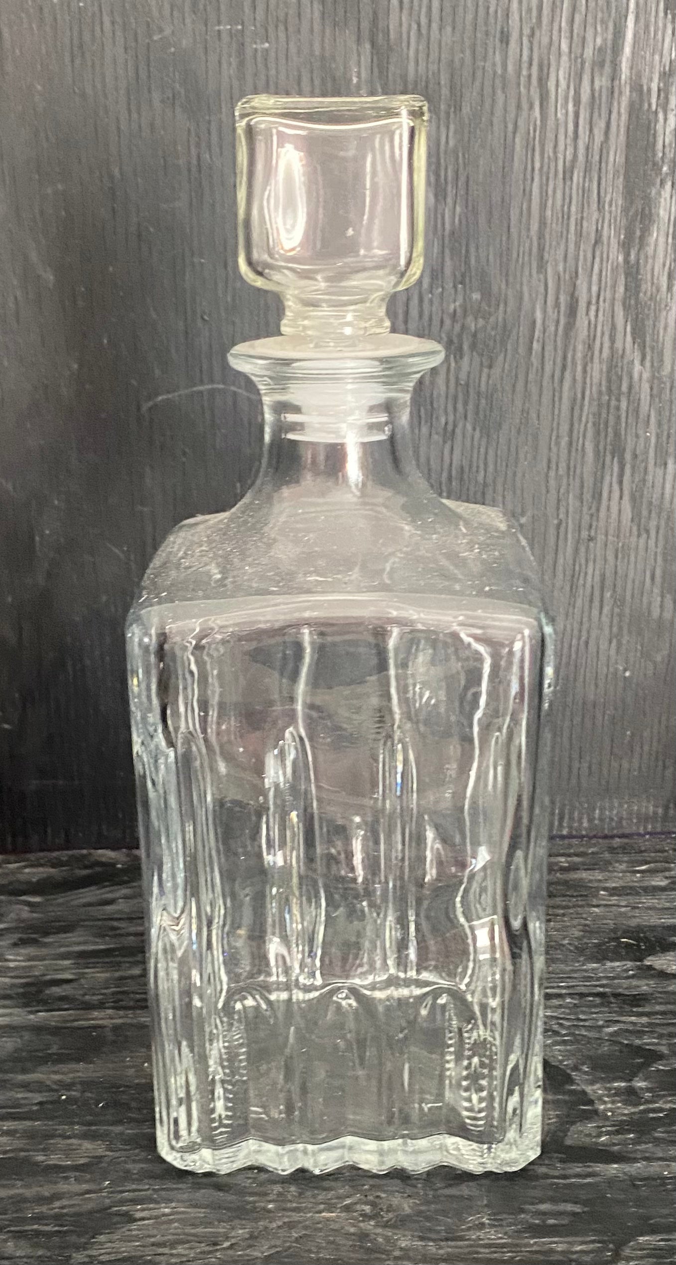 Italian Made Square Glass Whisky Decanter