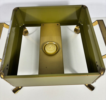 Anchor Hocking Fire King Vintage Green Chafing Dish and Cake Dish