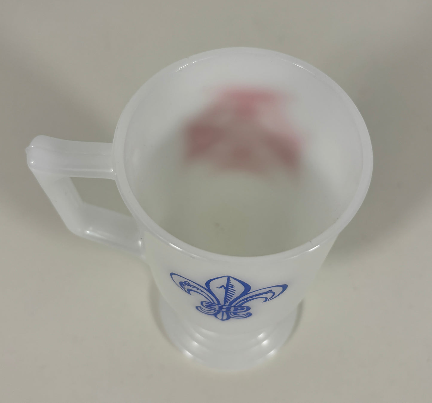 Vintage Polish Scouting Czuwaj Pedestal Milk Glass
