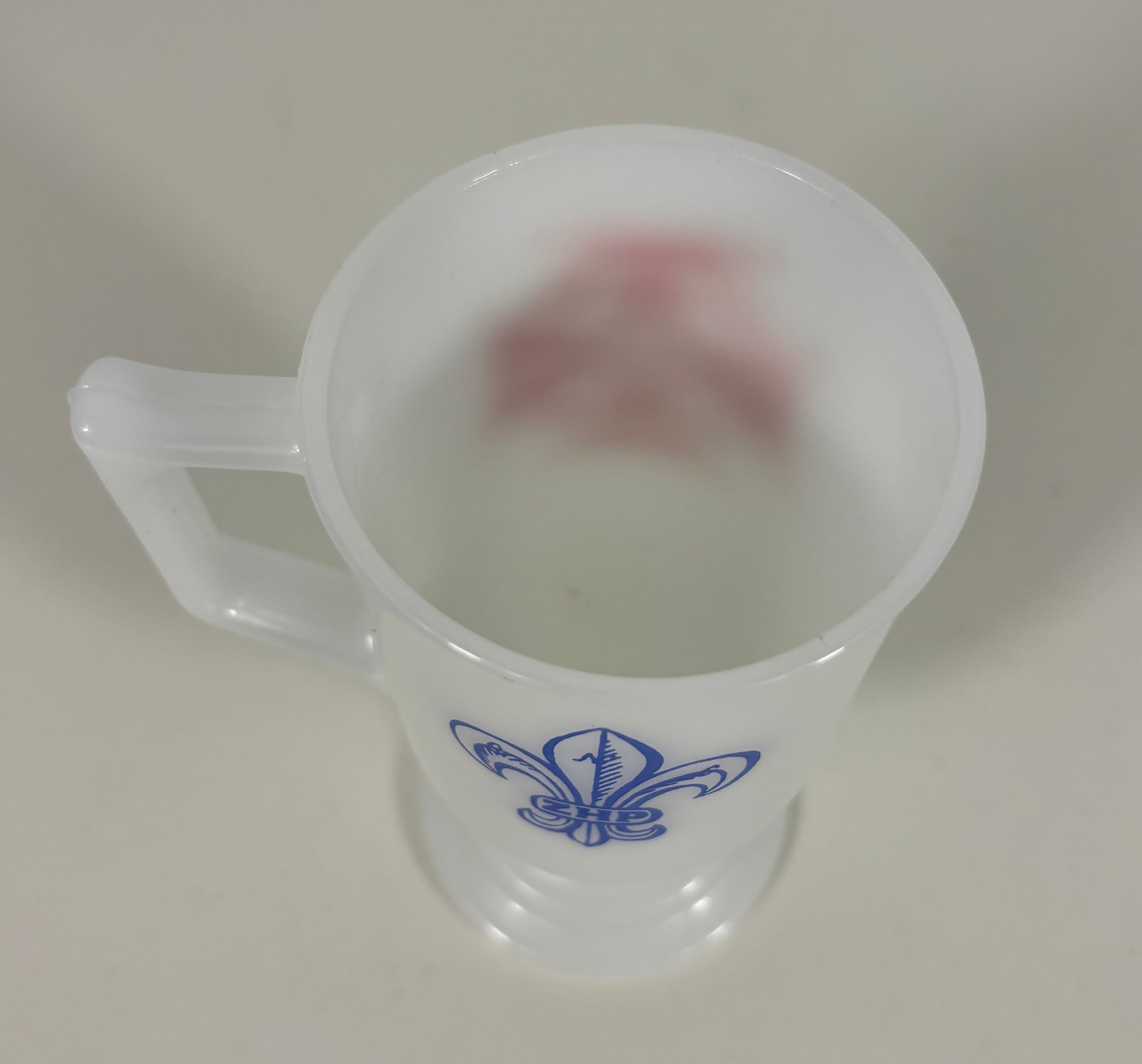 Vintage Polish Scouting Czuwaj Pedestal Milk Glass