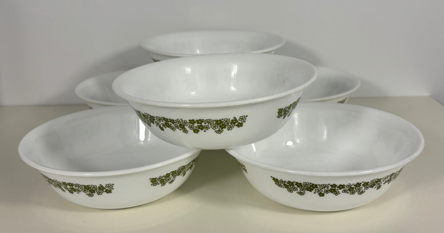 Corelle Green Crazy Daisy Spring Blossom Soup Cereal Bowl Set