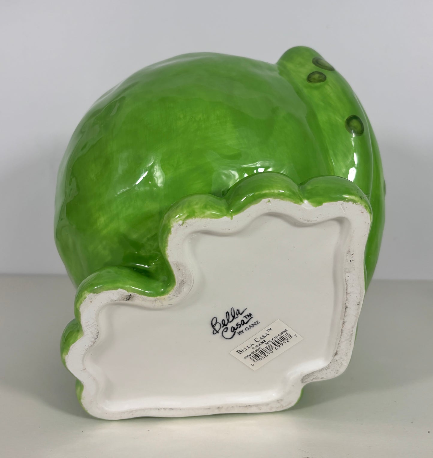 Bella Casa by Ganz Cross Eyed Frog Cookie Jar
