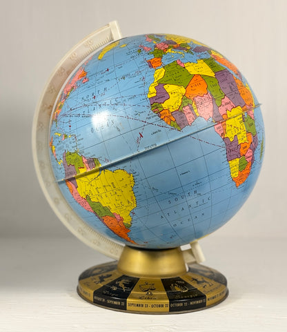 Colorful world globe on a white background
