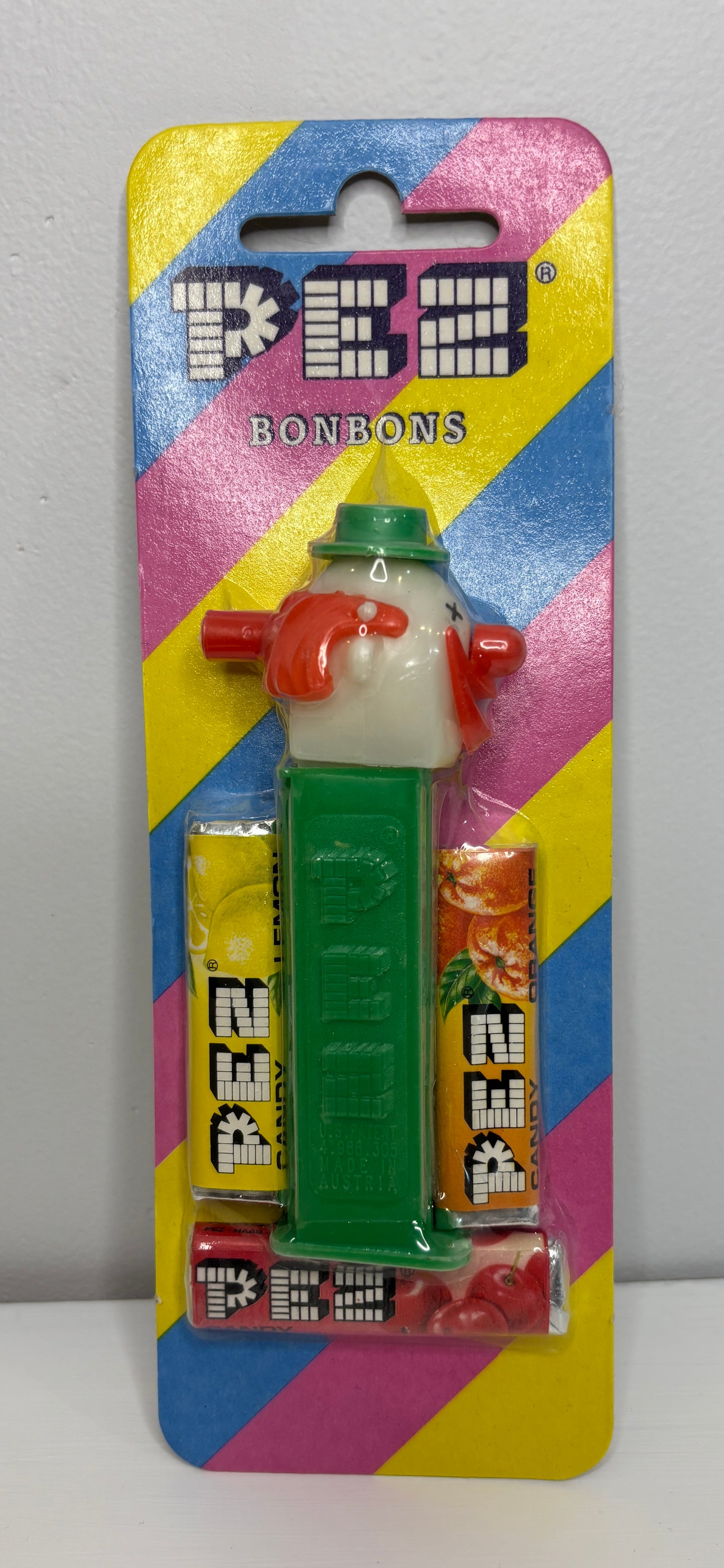 Vintage Merry Music Maker Clown Whistle Pez Dispenser