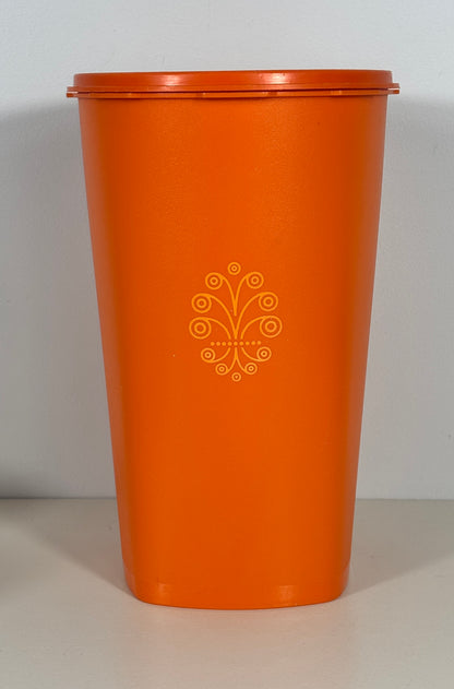 Tupperware 10 Inch Orange Servalier Storage Container
