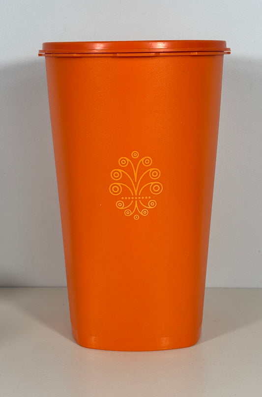 Tupperware 10 Inch Orange Servalier Storage Container