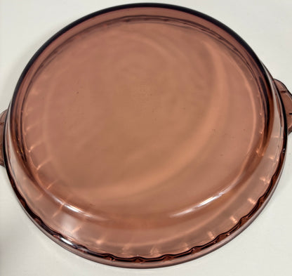 Pyrex Cranberry Deep Dish Glass Pie Plate