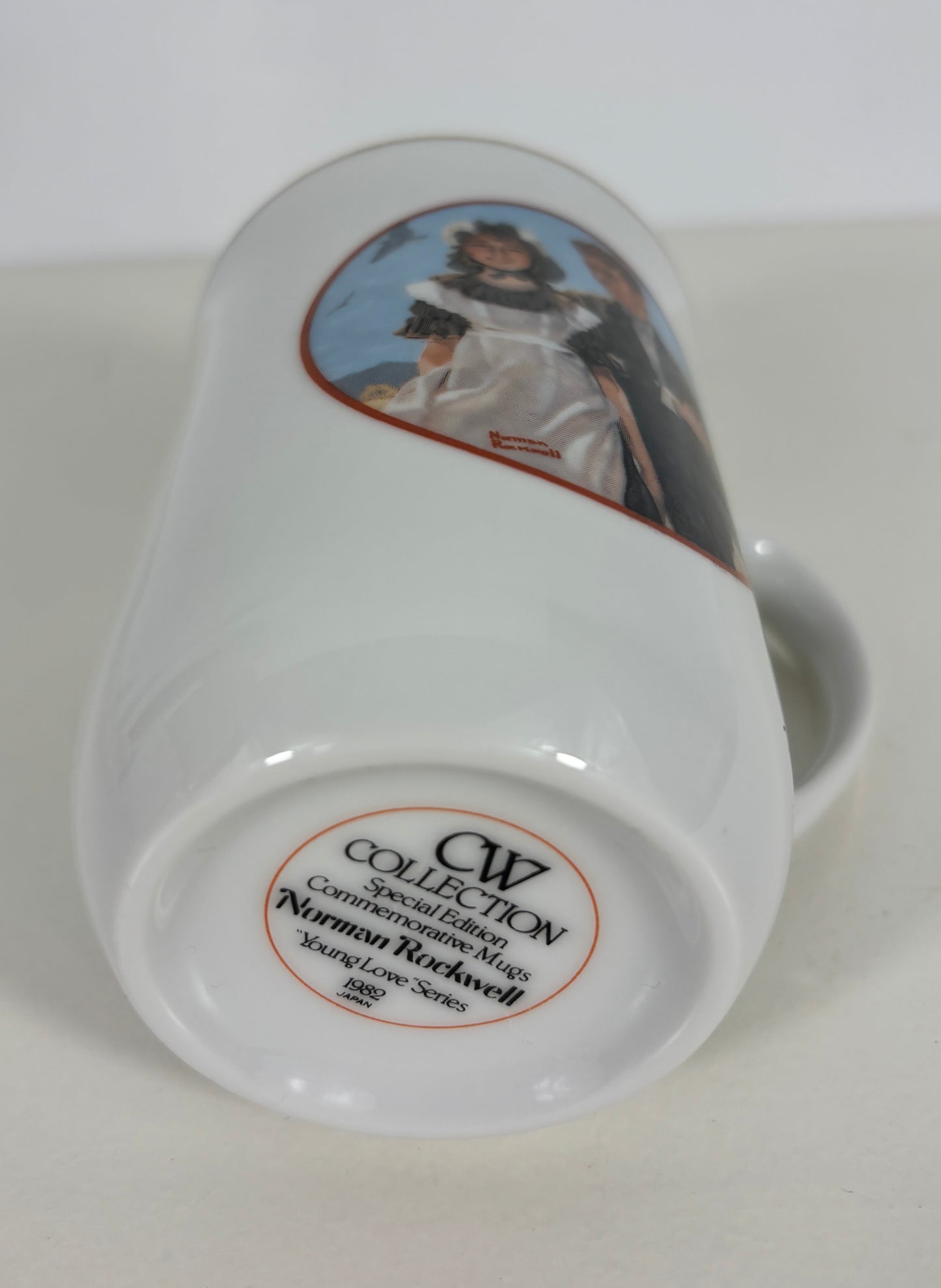 1982 Norman Rockwell Collection Young Love Mug