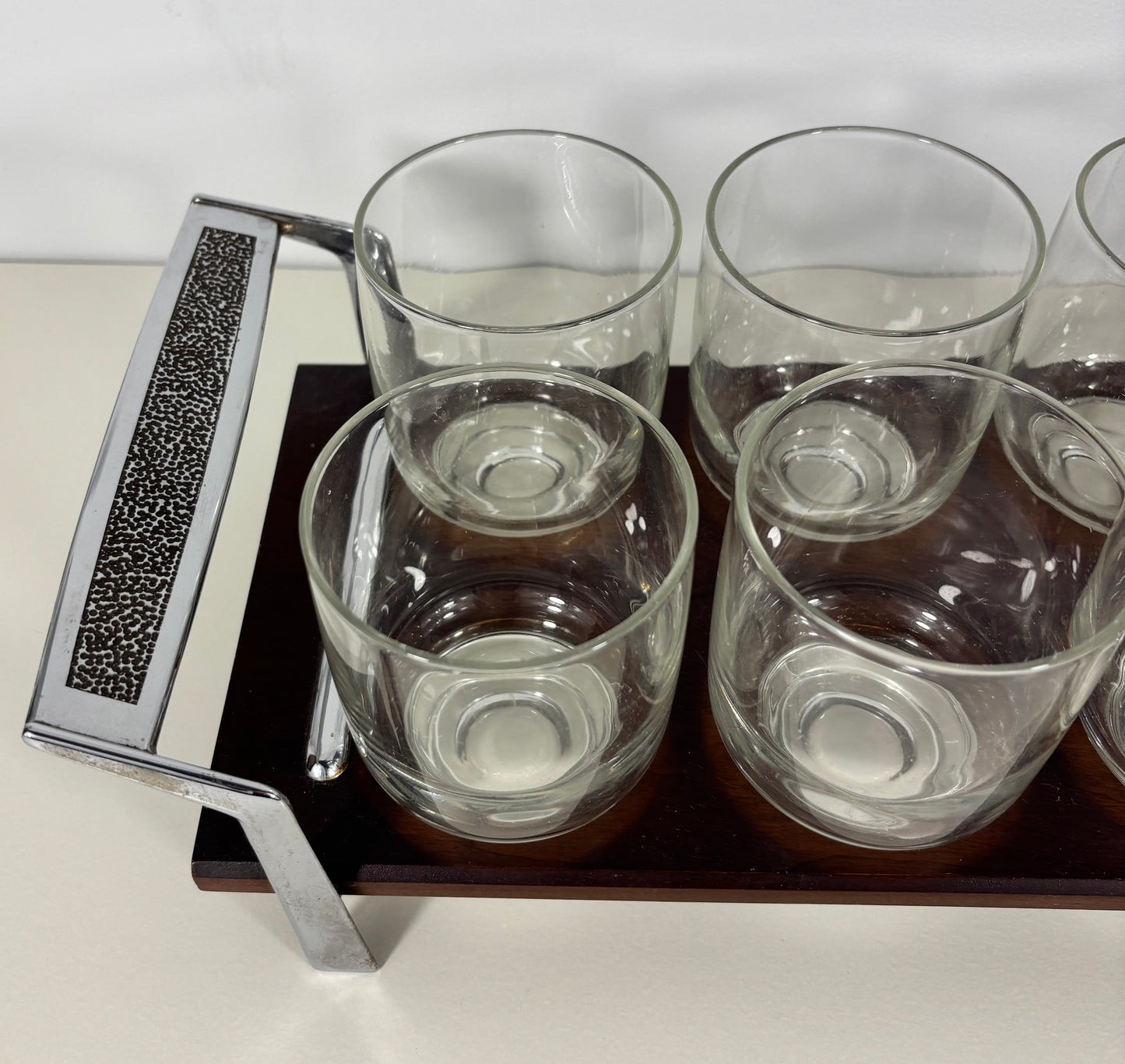 Teak Barware Glasses Set
