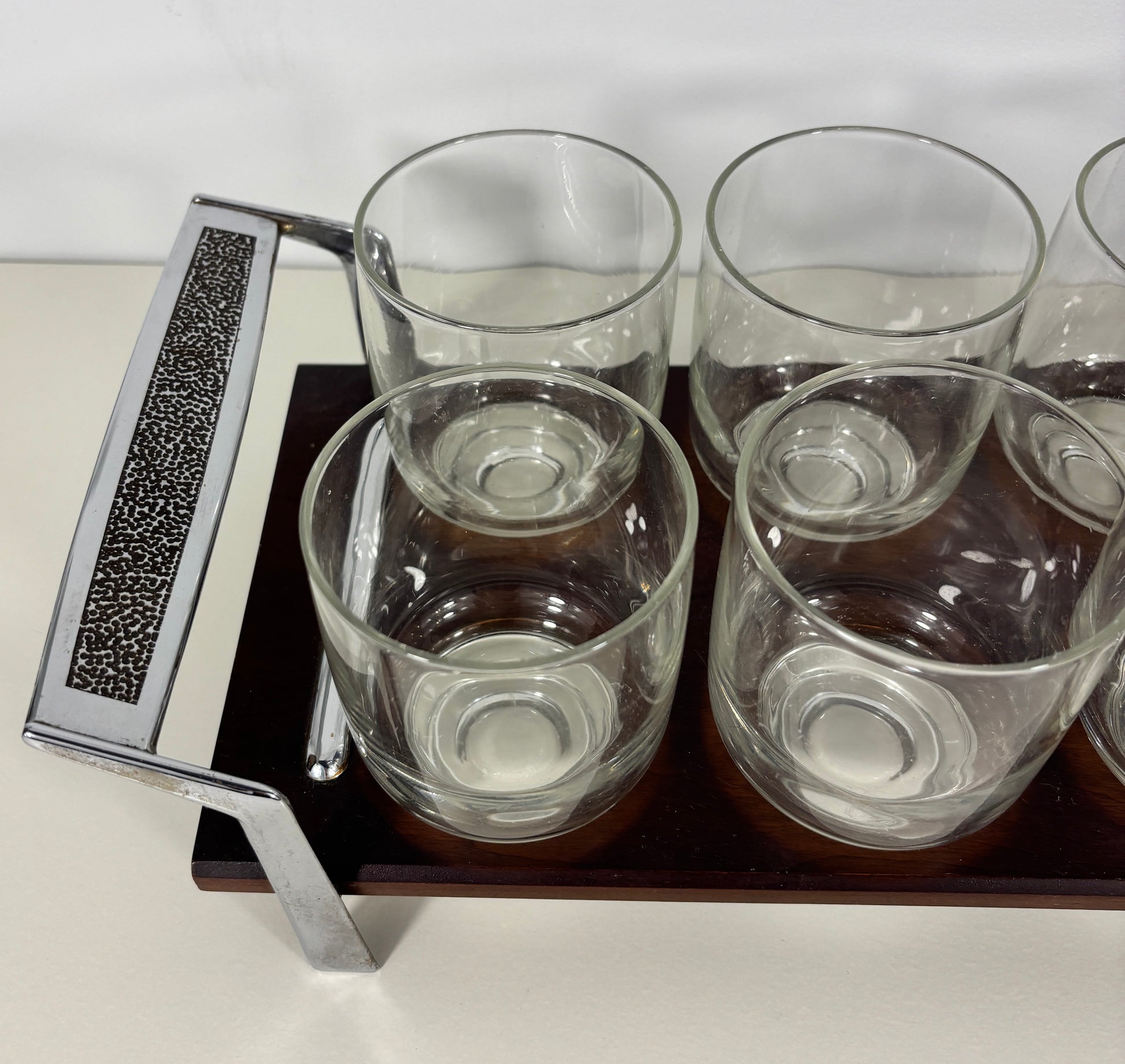 Teak Barware Glasses Set