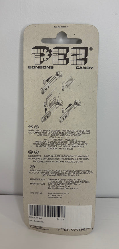 Frosty the Snowman Rare Pez Dispenser on Striped Card