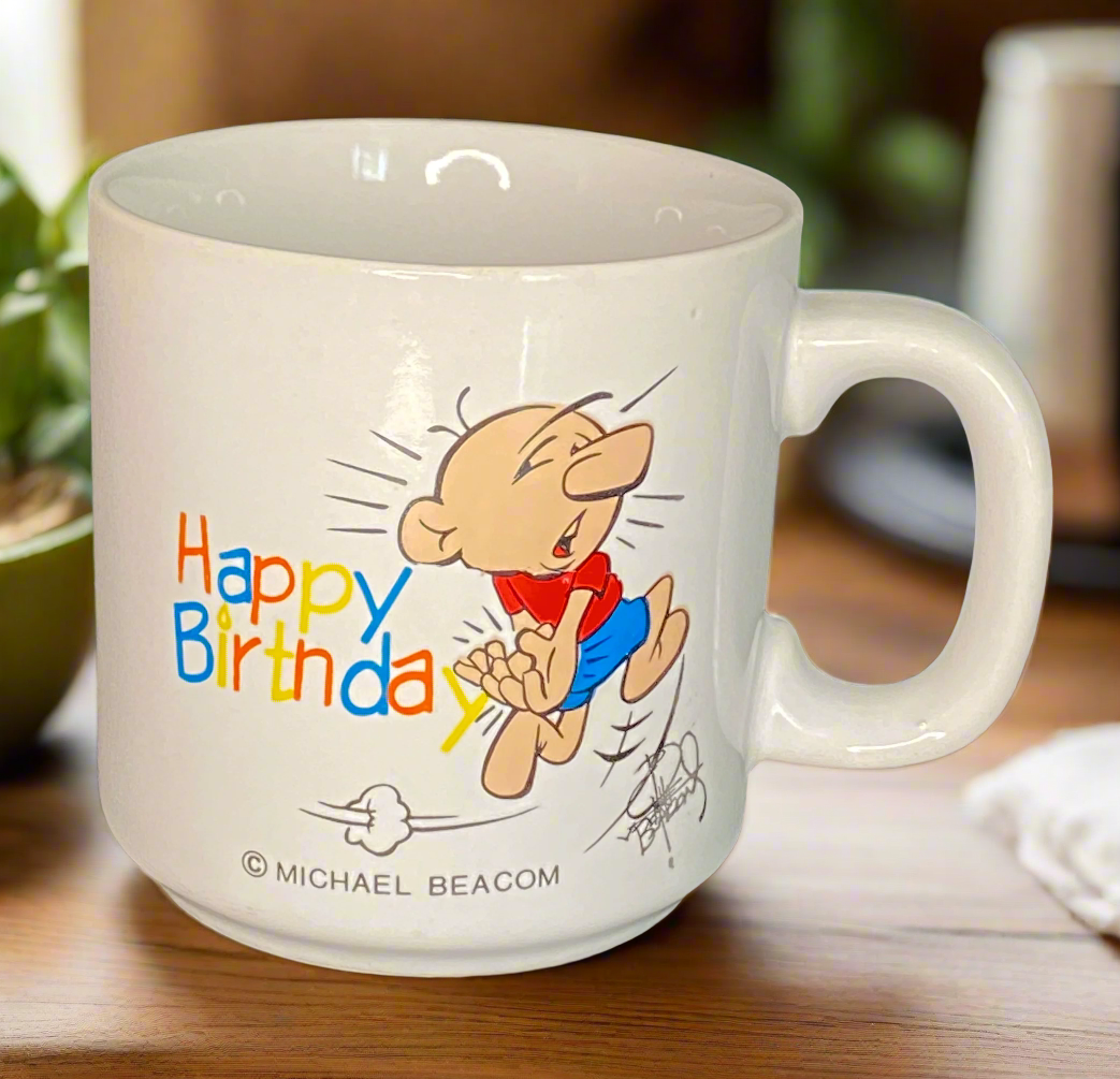 Vintage Happy Birthday Mug