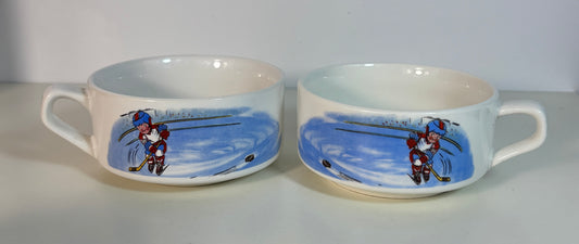 1980 Campbell’s Soup Kids Hockey Scene Soup Bowl Set