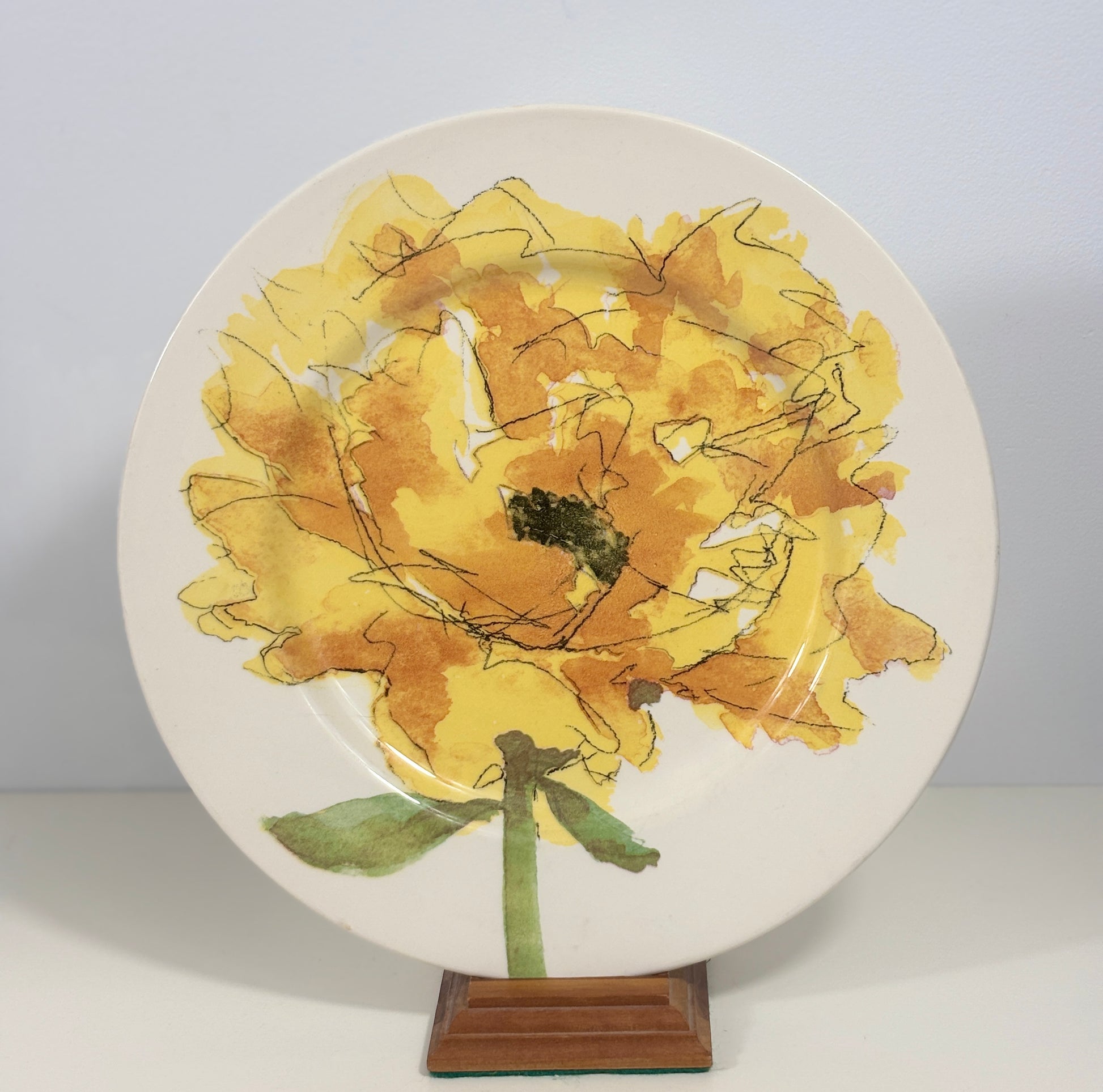 Royal Stafford Yellow Poppy Dinner Plate