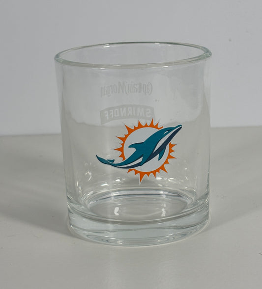Captain Morgan Smirnoff Miami Dolphins Rock Glass