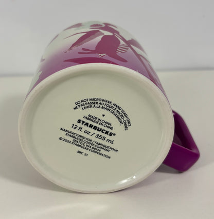 Starbucks Purple Fuchsia Floral Coffee Mug