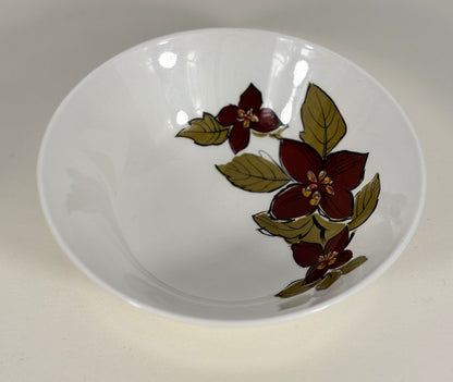 Johnson Brothers Maroon Poinsettias Soup Bowl