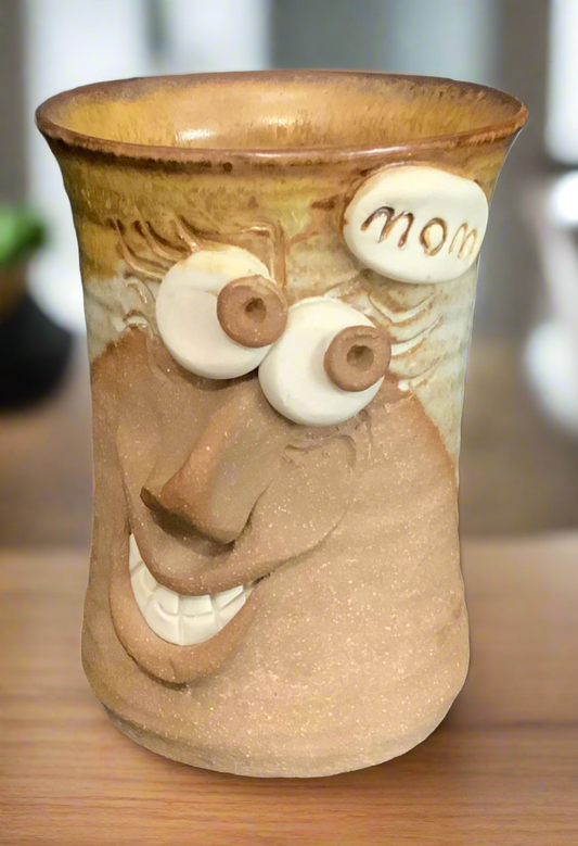 mom mug with a funny face