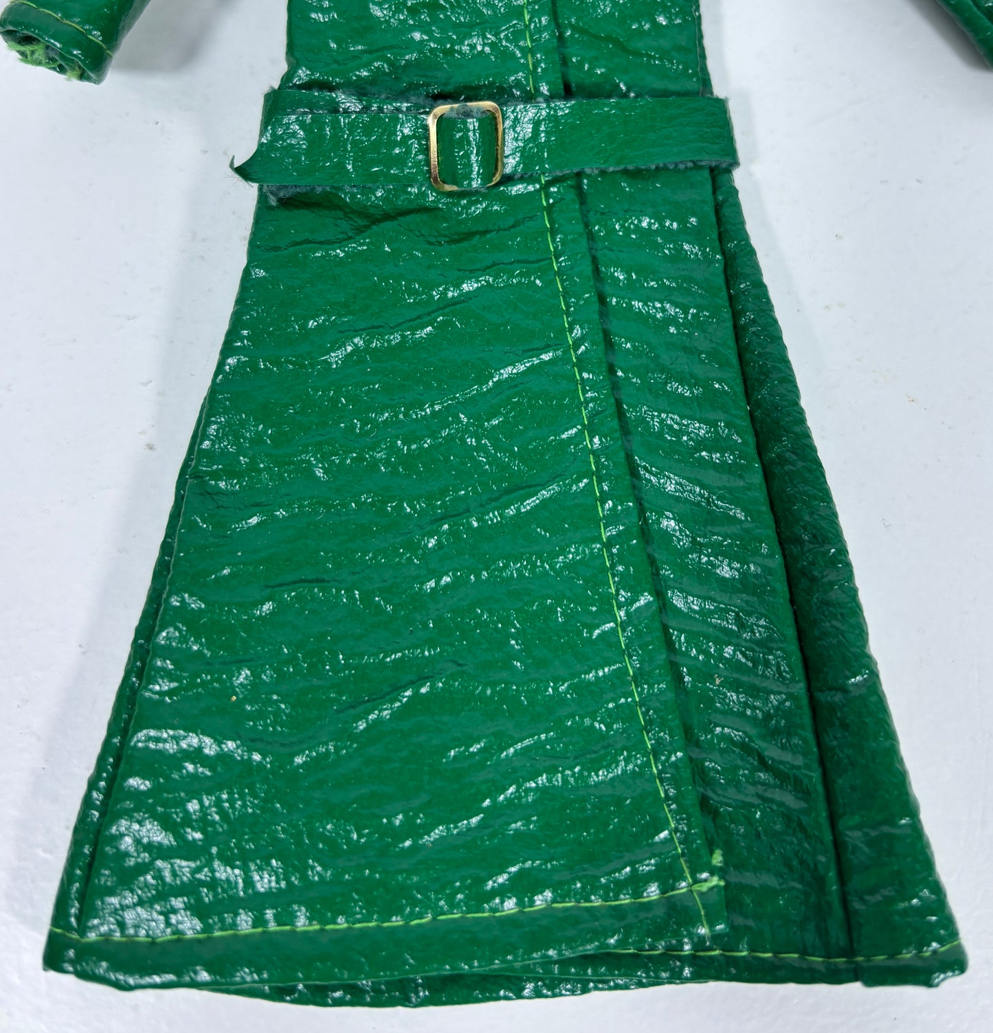 Vintage Barbie Green Pleather Coat with Belt