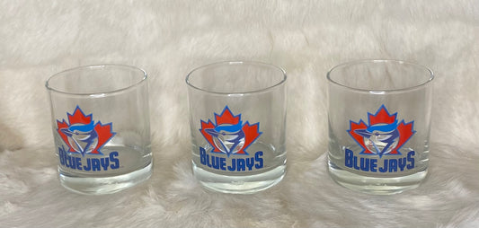 Vintage Toronto Blue Jays Old Fashioned Rock Glasses Set