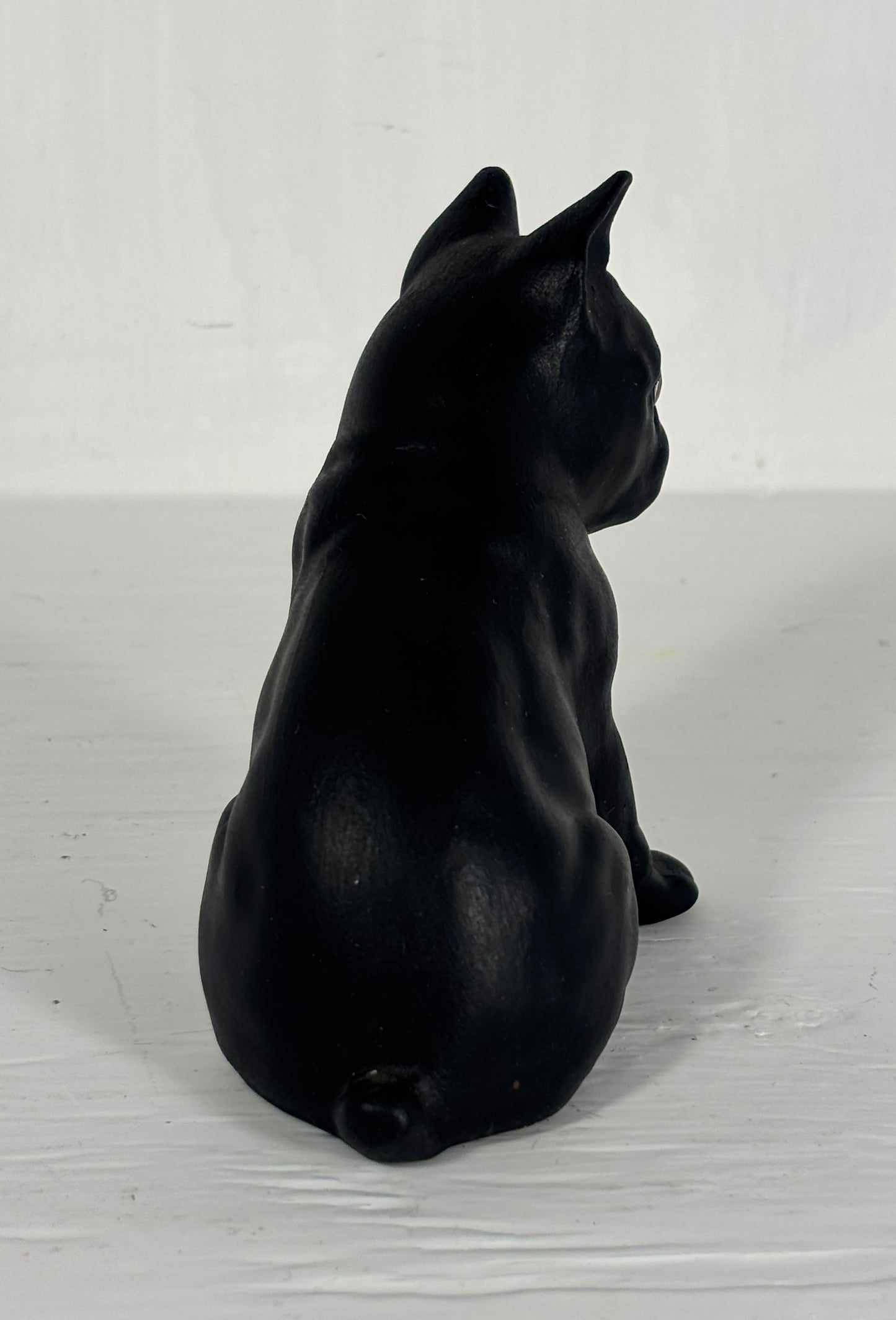 Hand Painted Sitting Boston Terrier Figurine